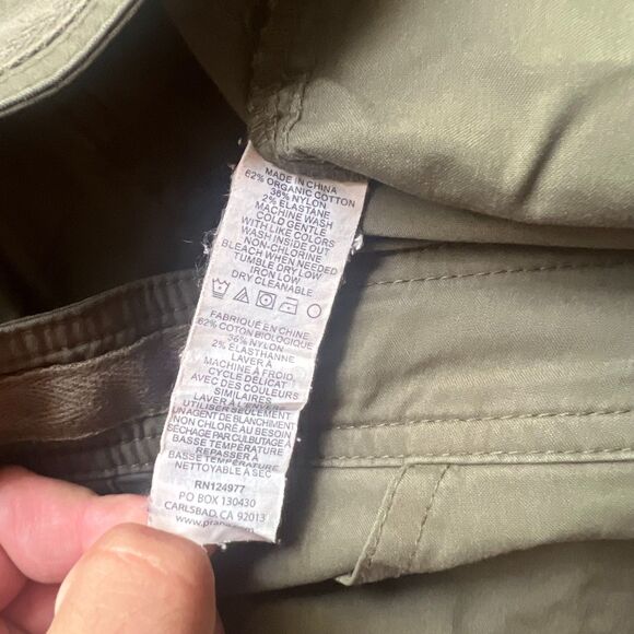 Prana Pants Women 8 Olive Green Essex Straight Outdoor Hiking Casual Mid Rise - Picture 4 of 7